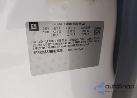 2016 Cadillac Cts Luxury Collection from USA, damaged, VIN 1G6AX5SS3G0127866